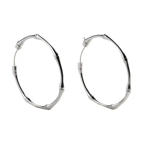 GUCCI Pre Owned 1990 2010 Bamboo Hoop Earrings