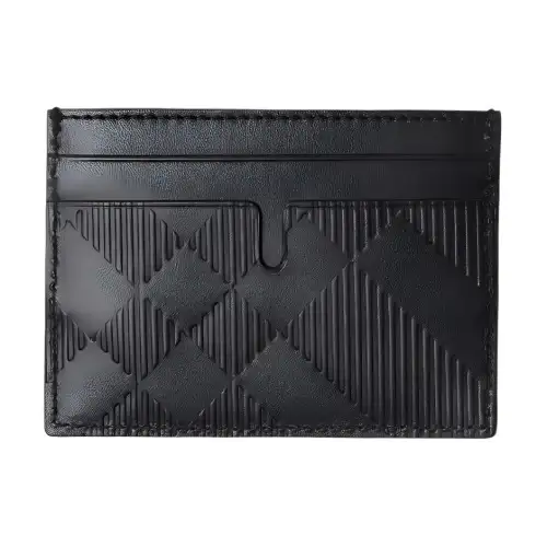 Burberry Calfskin Card Holder Men's Black
