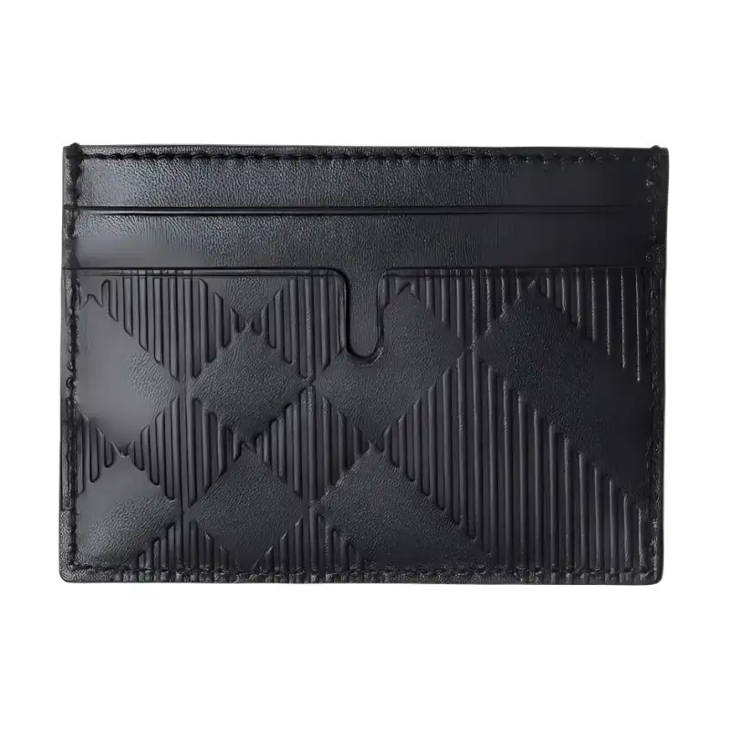 Burberry Calfskin Card Holder Men's Black