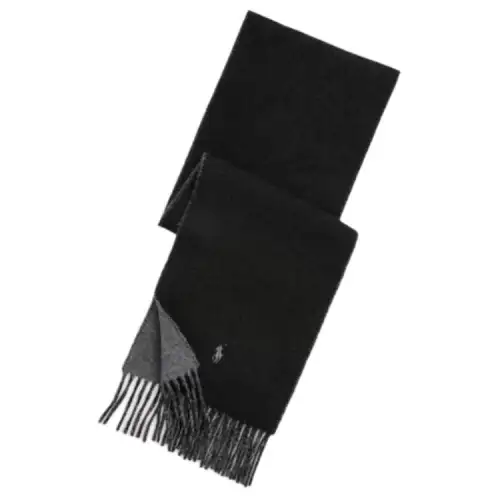 Polo Ralph Lauren Nylon pony, black scarf, with embroidery, men's style