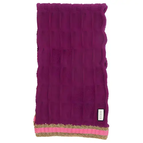 Gucci golden thread wool shawl