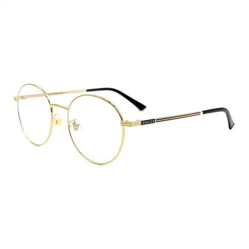 GUCCI Vintage Webbing Collection Metal Round Prescription Glasses Men's