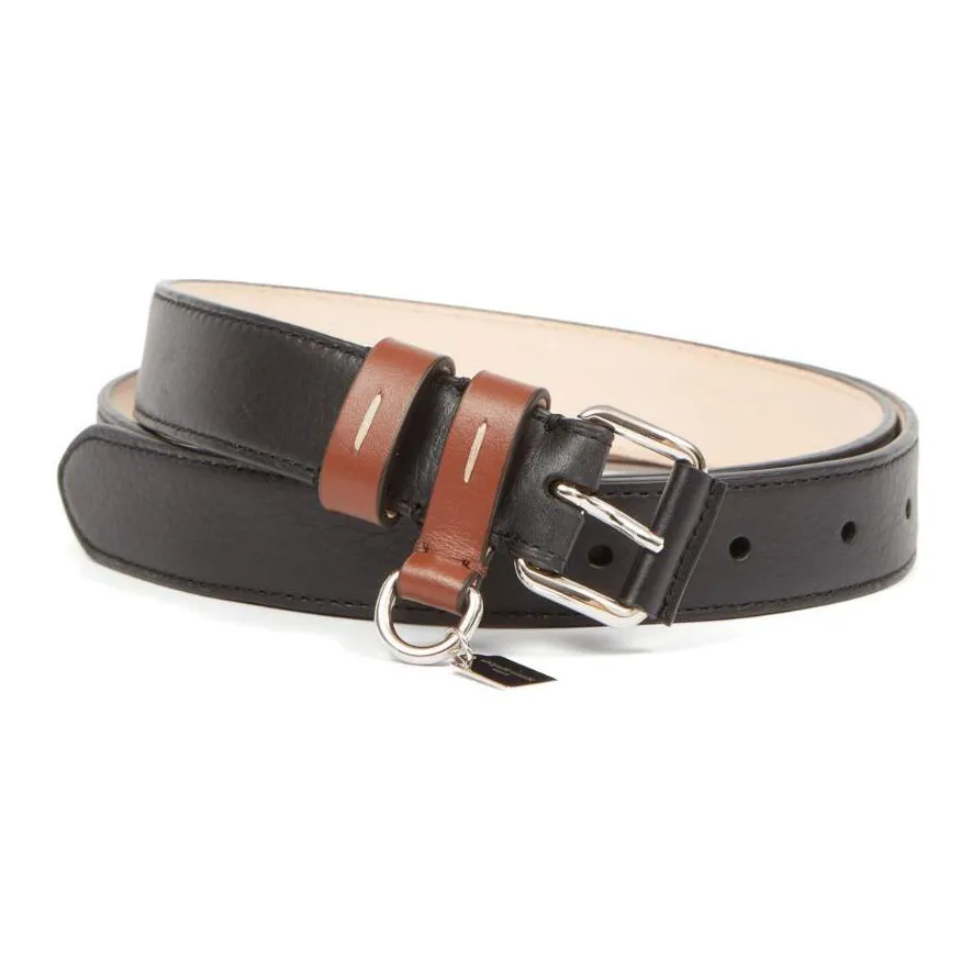 Maison Margiela Logo Plaque Buckled Belt