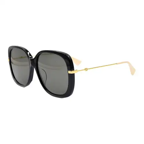 GUCCI Plate Frame Round Sunglasses Women's