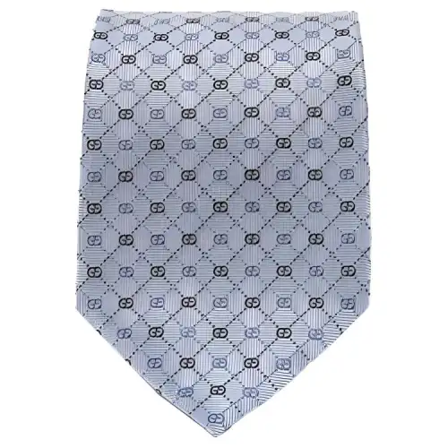 GUCCI Double G Silk Ties Men's Light Blue