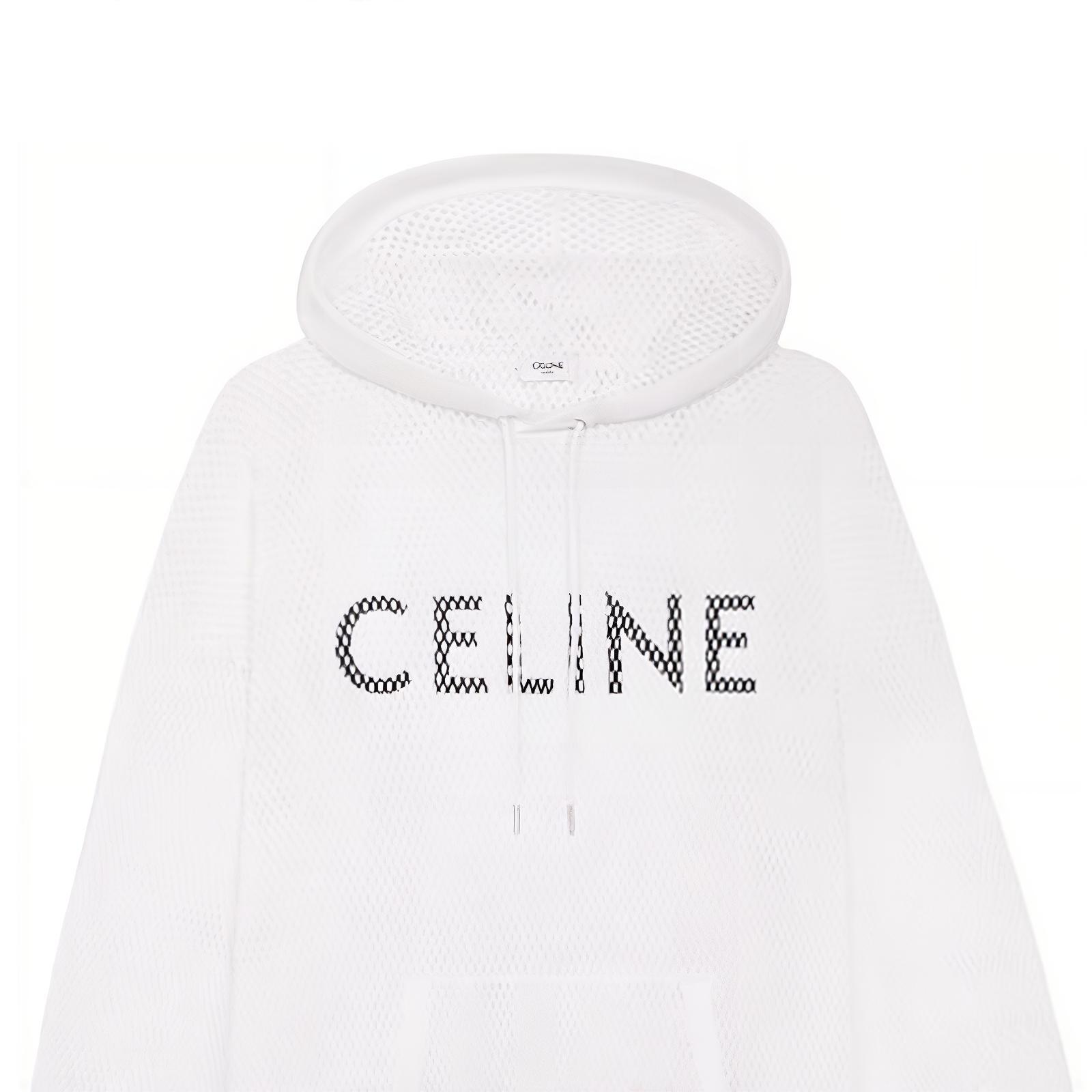 Мужское худи CELINE SS23 (белое) — Белый — фото 4