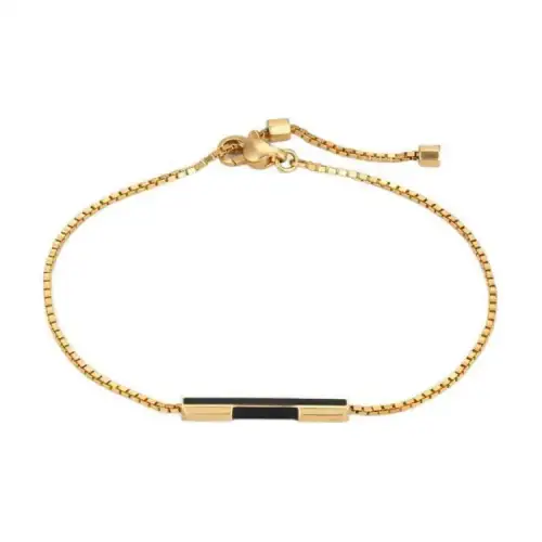 GUCCI Link To Love Series Bracelets Women's Black/Gold