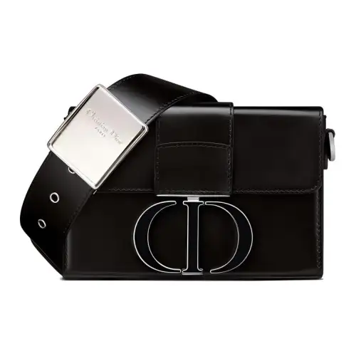 DIOR 30 Montaigne Smooth Cow Leather Crossbody Bag, Shoulder Bag Women's Black