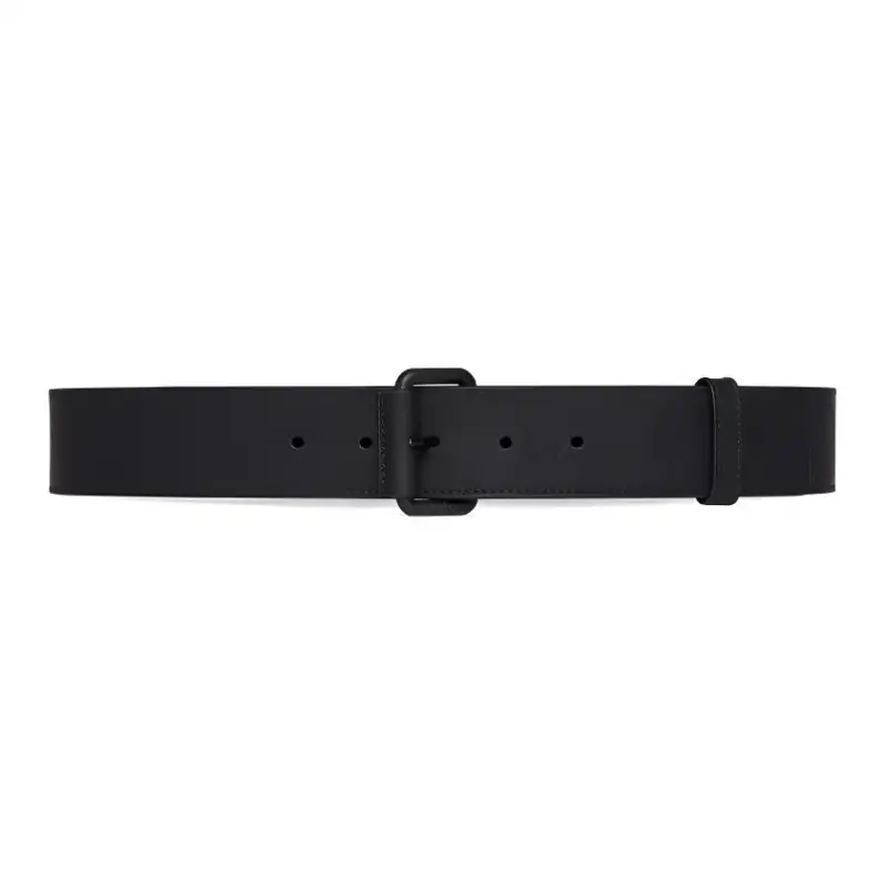 GUCCI Leather Belts Men's Black Width 4cm