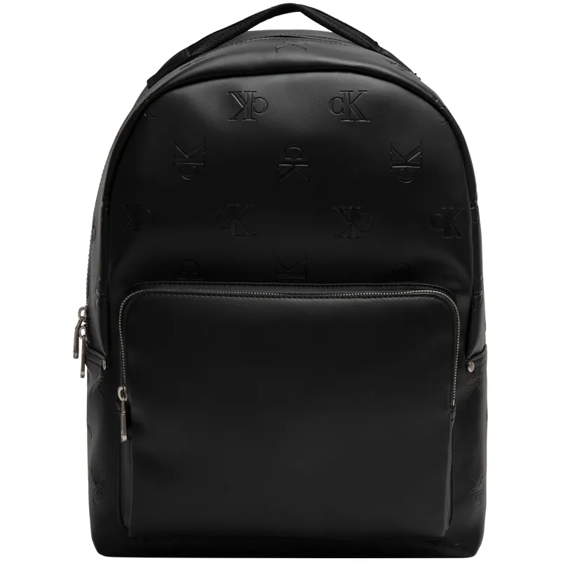 CALVIN KLEIN Synthetic Material, Fabric Backpack Large Men's Space Black