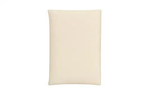 HERMES Calvi Duo Silver Tone Buckle Epsom Calfskin Card Holder, Wallet Women's I2 Nata Cream White