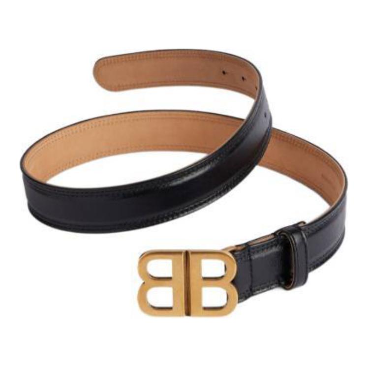 Женский ремень Balenciaga BB (черно-коричневый)