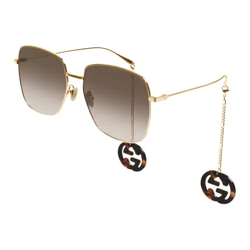 GUCCI GG-pendant Square-frame Sunglasses