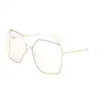 GUCCI Plate And Metal Square Sunglasses Unisex