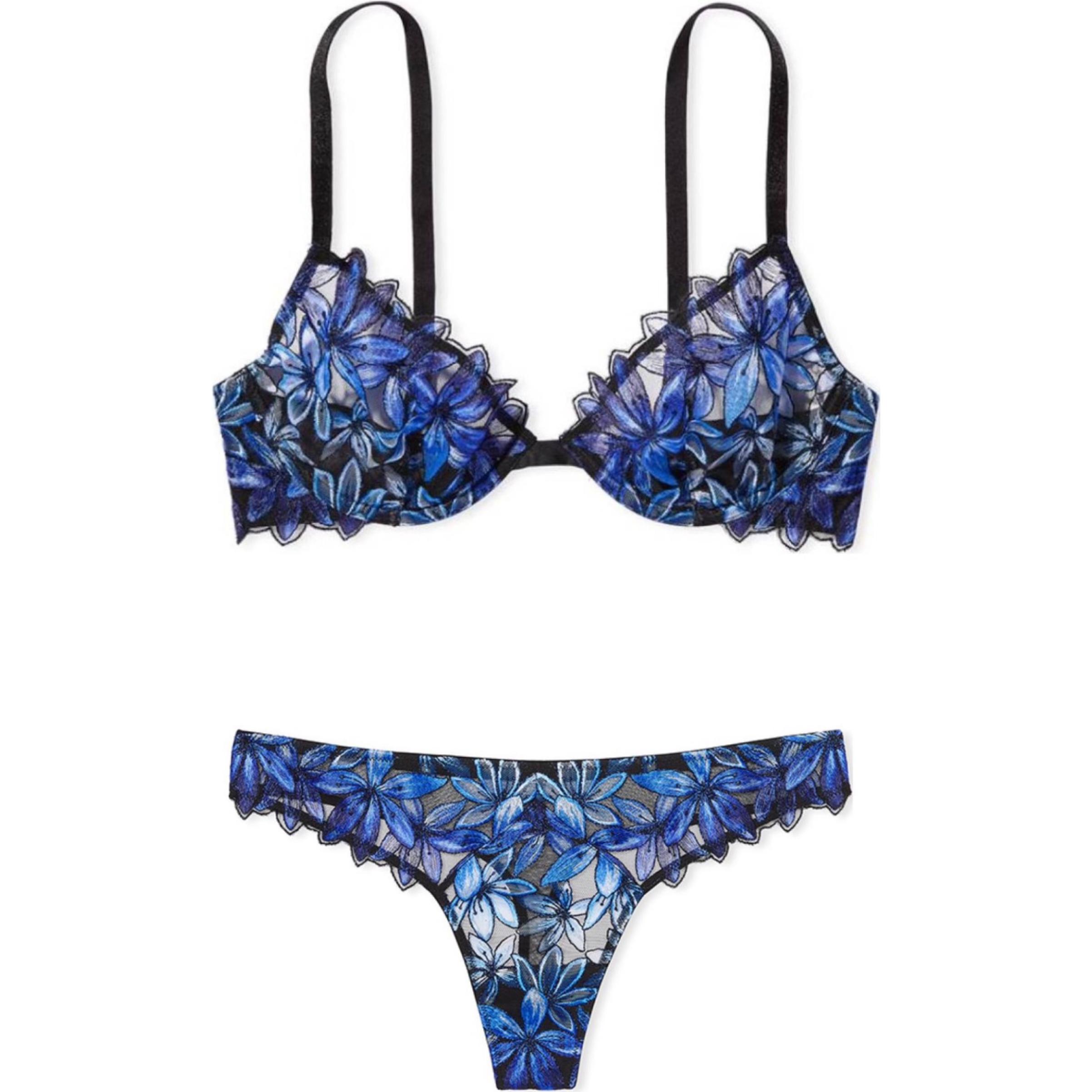 Женский комплект белья Victoria's Secret (синий)