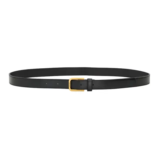 SAINT LAURENT Minimal Logo Engraved Belt