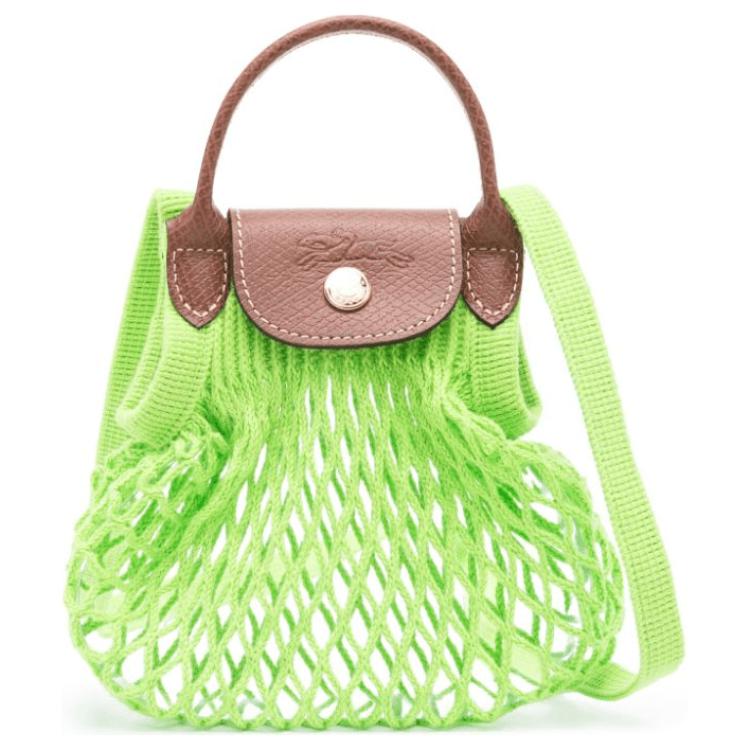 Женская сумка LONGCHAMP Le Pliage Filet (ярко-зеленая)
