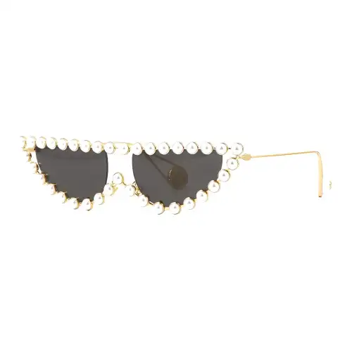 GUCCI Cat Eye Sunglasses Women's Gold