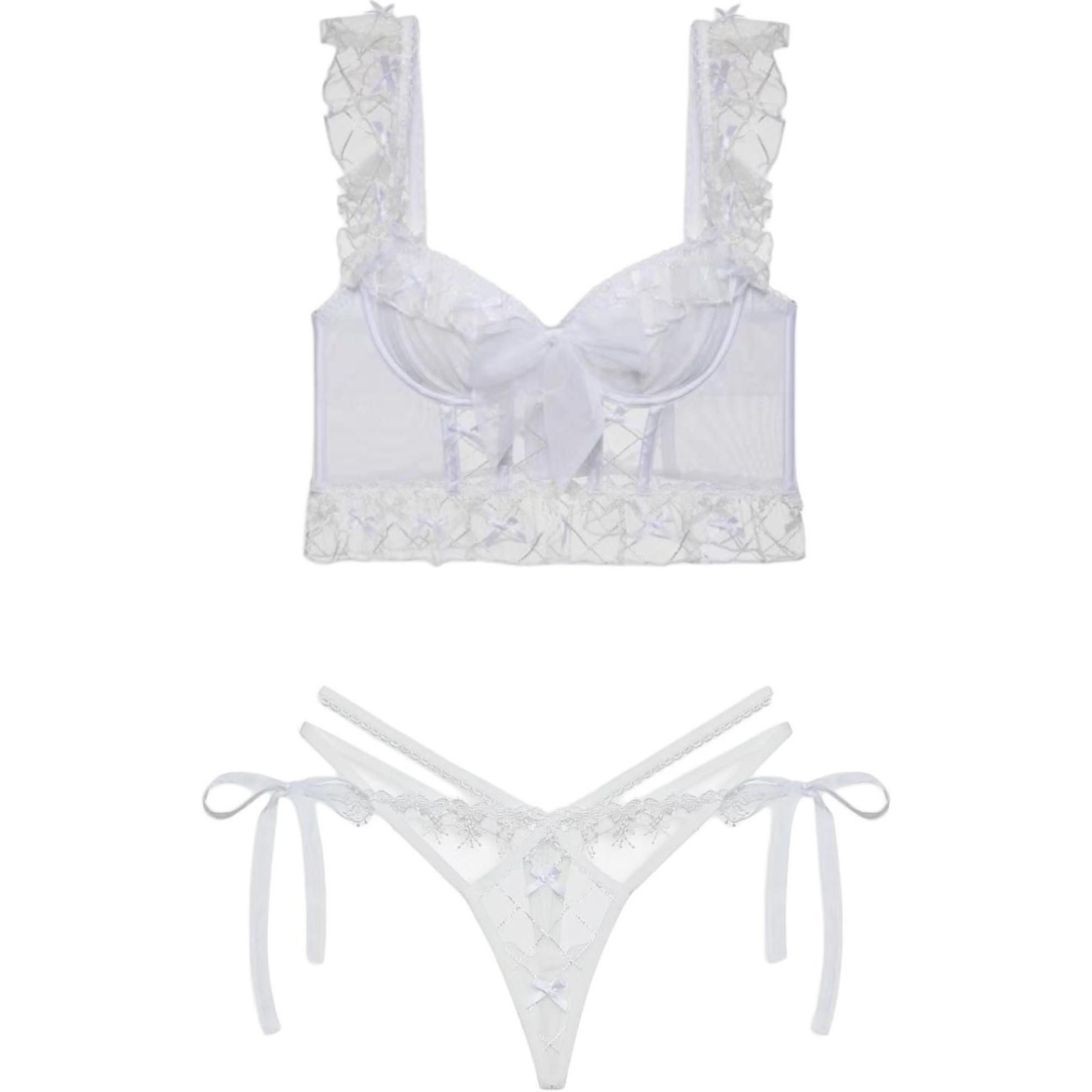 Женский комплект белья Victoria's Secret (белый)