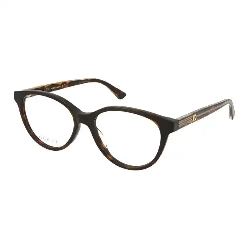 GUCCI Round Prescription Glasses Unisex Brown