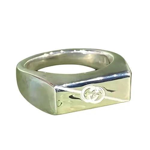 GUCCI 925 Sterling Silver Rings Unisex Silver