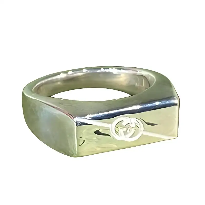 GUCCI 925 Sterling Silver Rings Unisex Silver