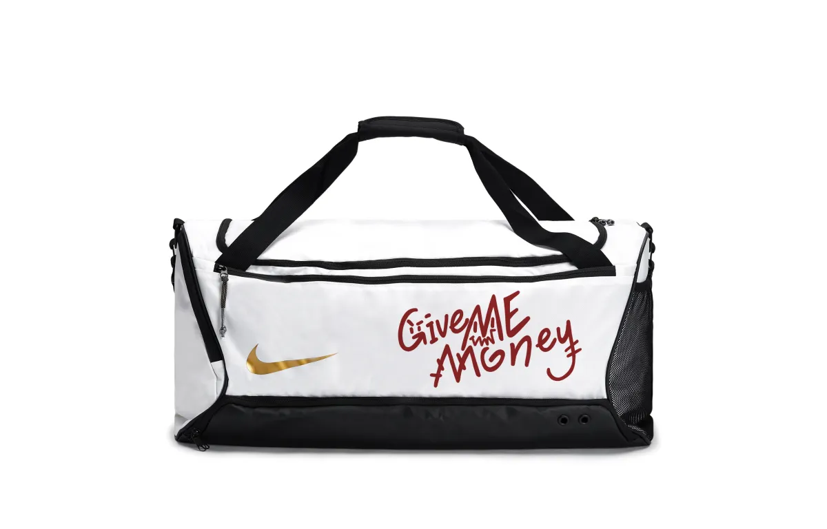 Nike Fabric Travel Bag Gym Bag Small Unisex Black White
