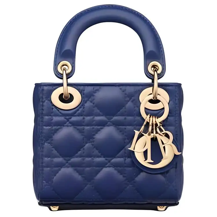 DIOR Lady Dior Sheepskin Handbag Shoulder Bag, Crossbody Bag, Handbag Extra Mini Women's Purple