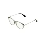 GUCCI Plate Square Prescription Glasses Women's Silver
