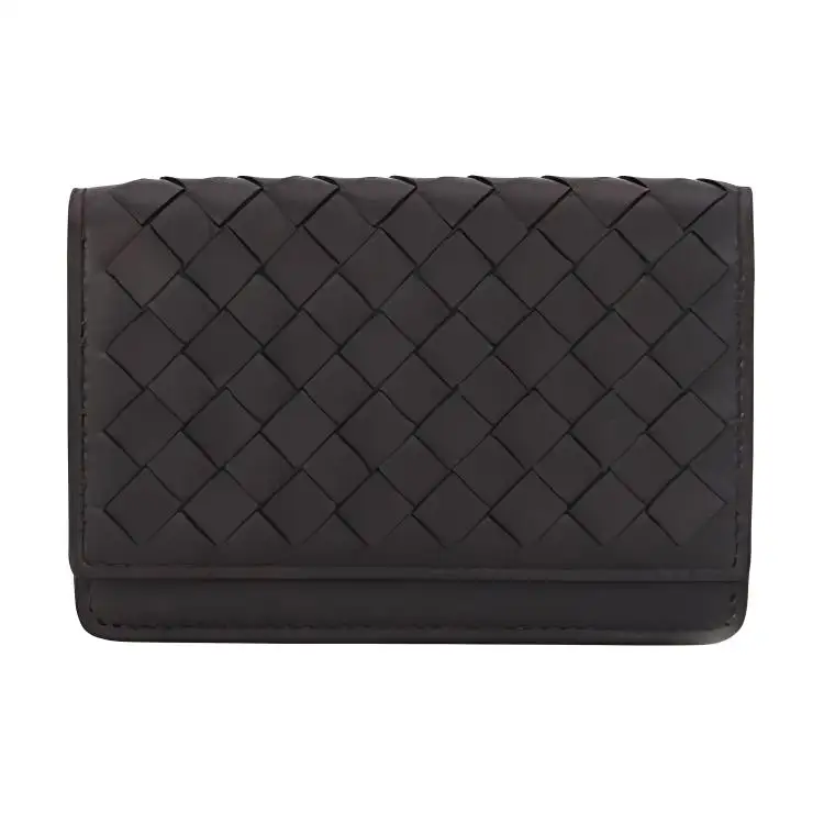 Bottega Veneta Lambskin Wallet Women's Coffee