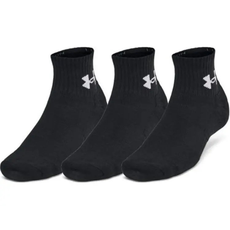 Under Armour Ankle Socks Unisex 3 Pack Black