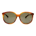 GUCCI Round Sunglasses Women's Light Coffee