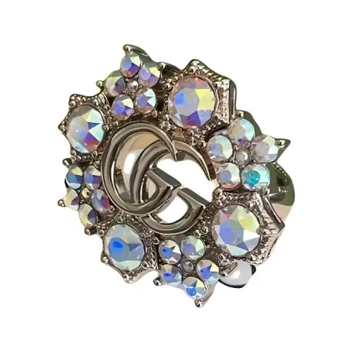 Gucci Double G Flowers crystal earrings