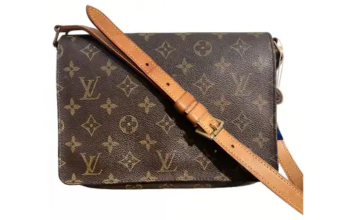 LOUIS VUITTON Leather Wang Fei Bag, Mid Century Modern Bag, Shoulder Bag, Crossbody Bag Women's