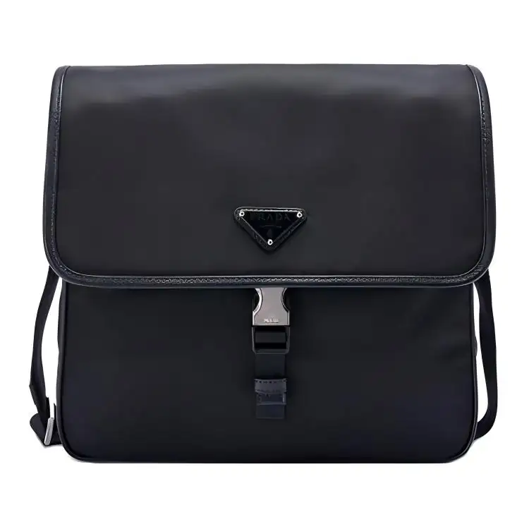 PRADA Nylon Fabric Messenger Bag, Crossbody Bag, Shoulder Bag Men's Black