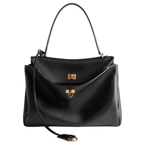 Balenciaga Removable golden straps, accessories, leather black one-shoulder bag