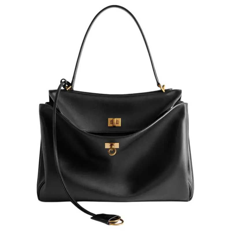 Balenciaga Removable golden straps, accessories, leather black one-shoulder bag