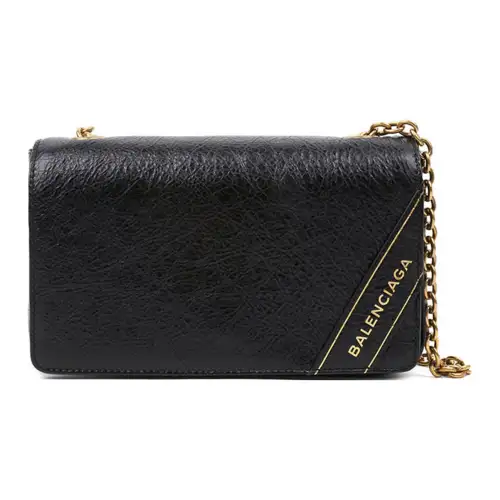 Balenciaga Leather Crossbody Bag Women's Black