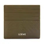 LOEWE Cow Leather Card Holder Men's Khaki Green
