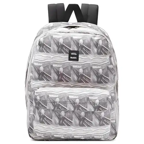 Vans MOMA Old Skool Collaboration Polyester Backpack Regular Unisex Gray White