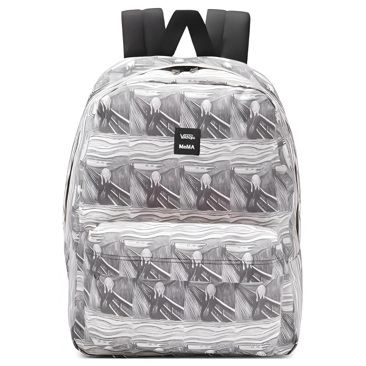 Vans MOMA Old Skool Collaboration Polyester Backpack Regular Unisex Gray White