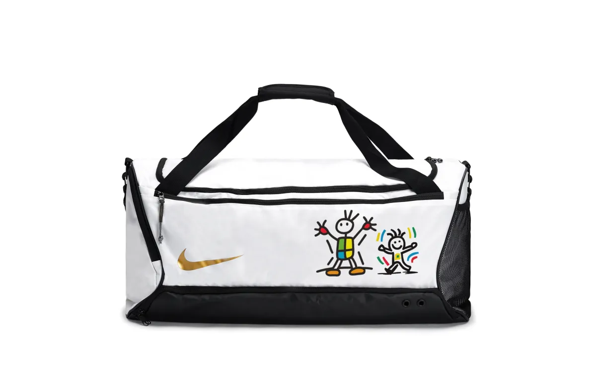 Nike Nylon Travel Bag Gym Bag Small Unisex Black White