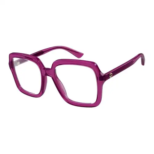 GUCCI Brand Logo Square Eyeglass Frames Women's Pink