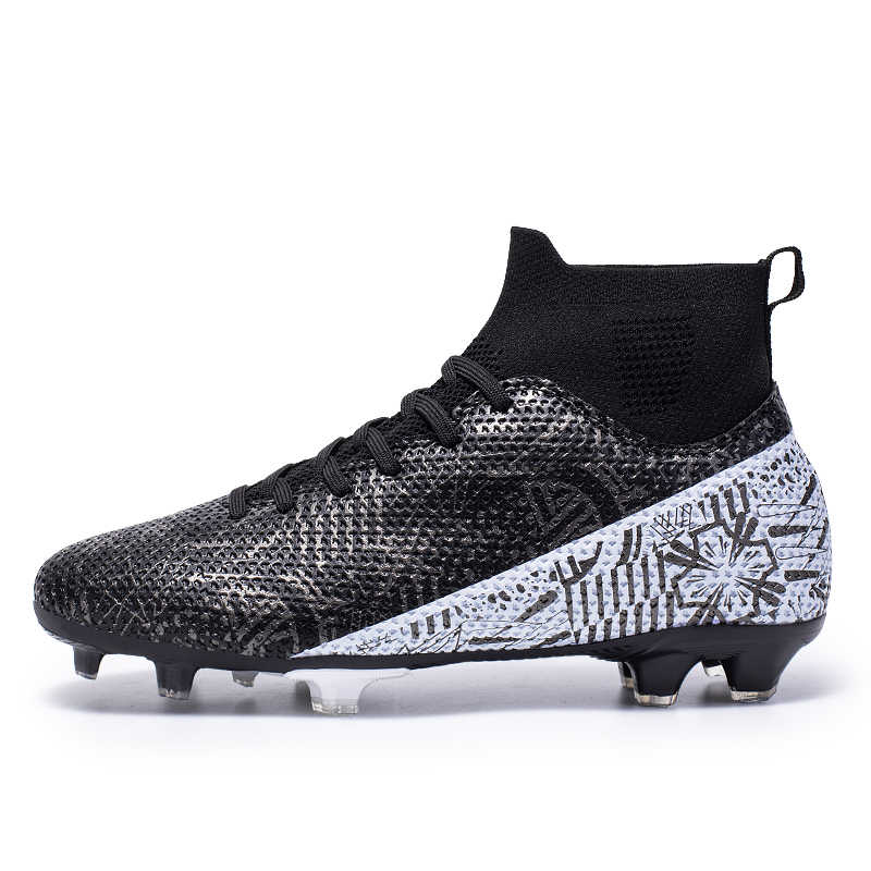 BIANSULONG Soccer Shoes Unisex High Top Black