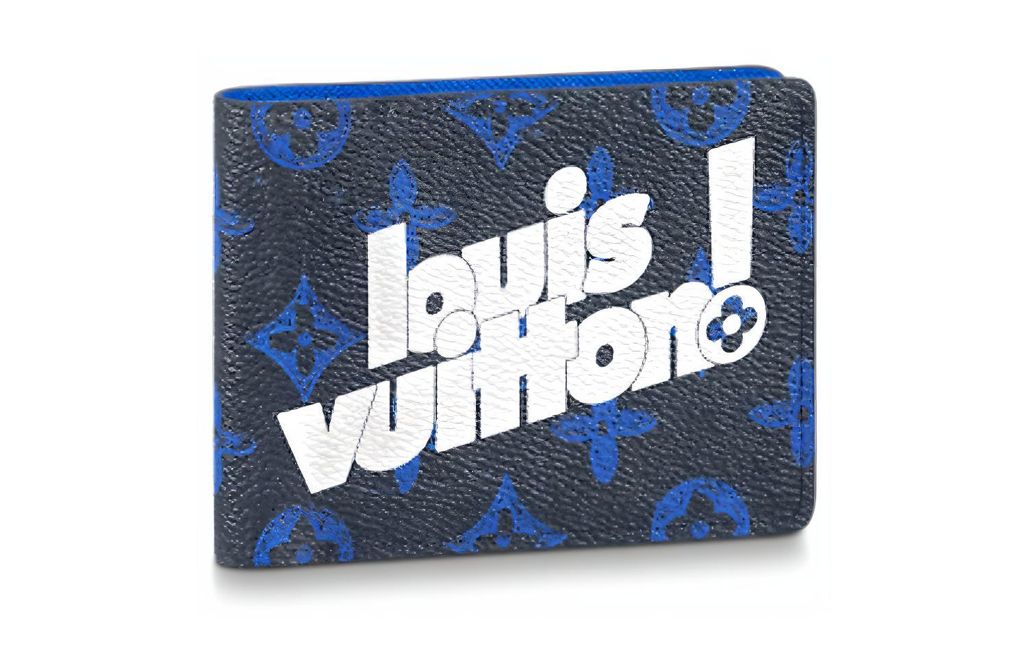 LOUIS VUITTON Multiple Wallet Monogram Blue