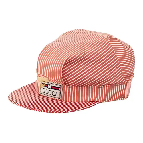 GUCCI Cotton, Polyester Baseball Caps Kids' Orange Red