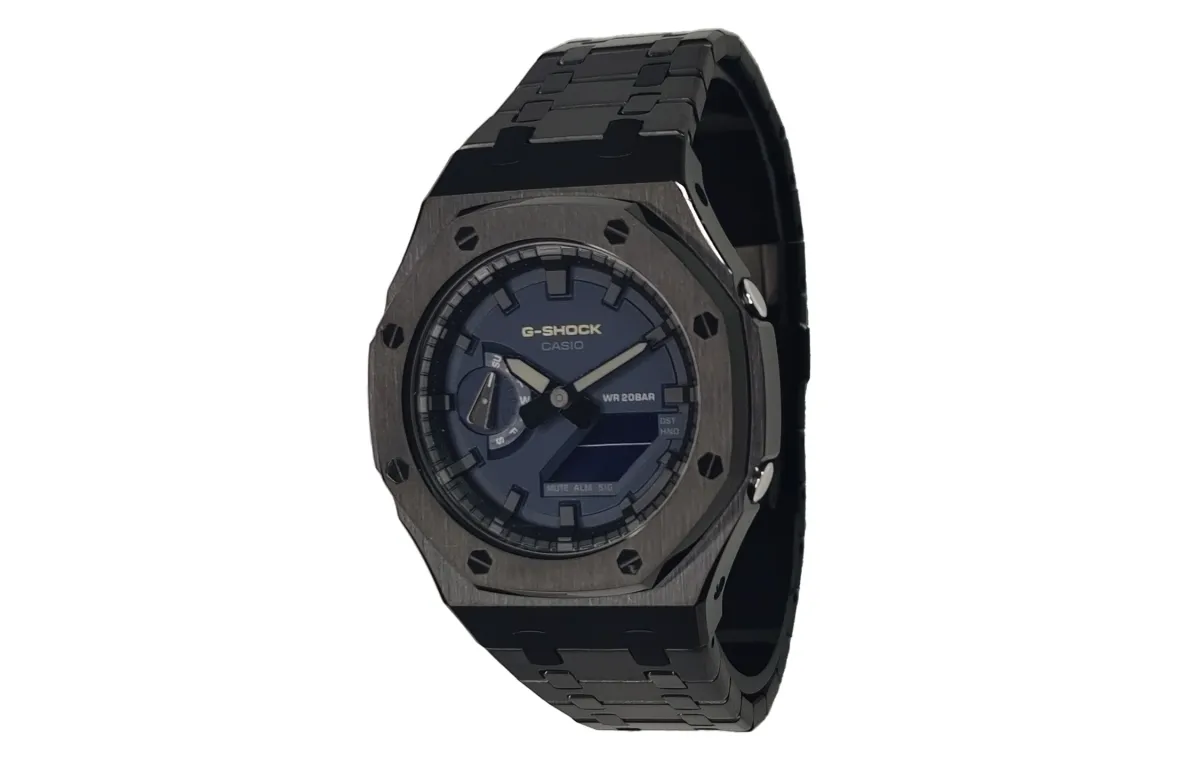 CASIO Men Liquid Crystal/Analog Dual Display Series 44mm Blue Watch