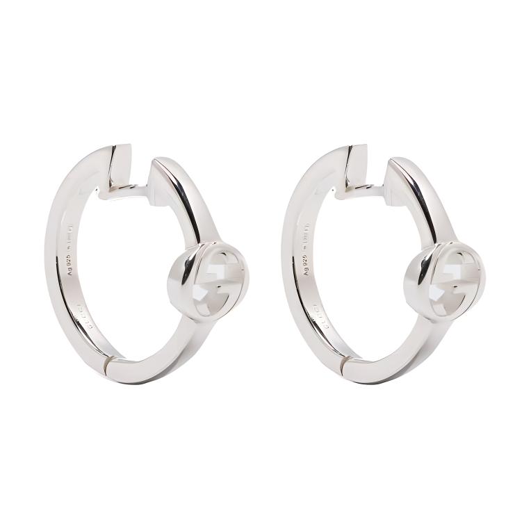Серьги Gucci Interlocking G (серебряные)