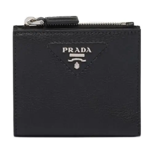 PRADA Leather Wallet Men's Black