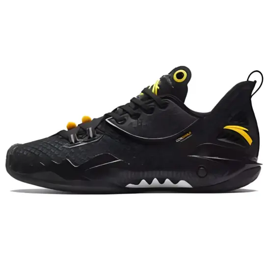 ANTA Shock Wave 5 Basketball Shoes Men Low-Top Black